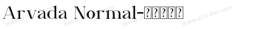 Arvada Normal字体转换
